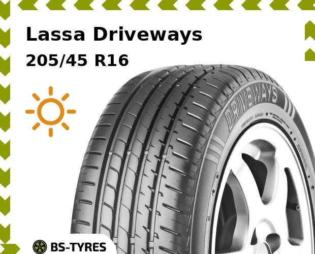 

Летние шины Lassa, Driveways 205/45 R16 87W