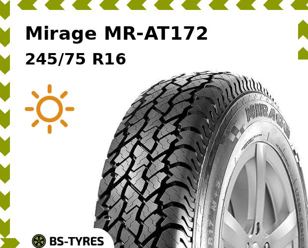 

Летние шины Mirage, MR-AT172 245/75 R16 111S