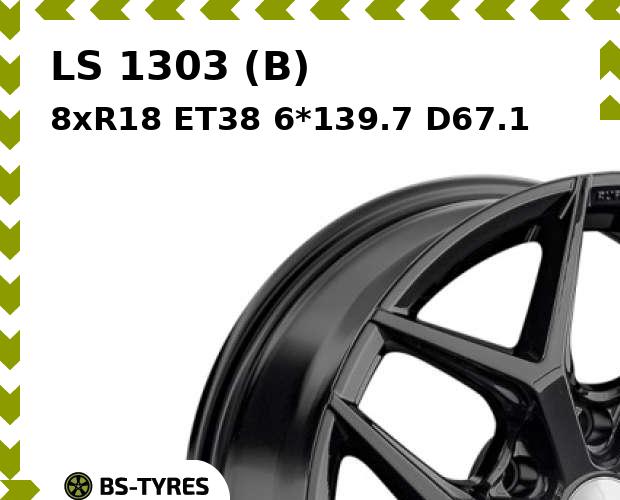 

Колесный диск LS, 1303 (B) 8xR18 ET38 6*139.7 D67.1
