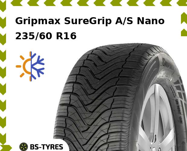 

Всесезонные шины Gripmax, SureGrip A/S Nano 235/60 R16 100H