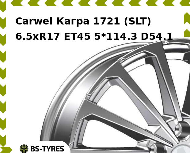 

Колесный диск Carwel, Кагра 1721 (SLT) 6.5xR17 ET45 5*114.3 D54.1