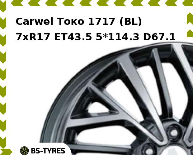 

Колесный диск Carwel, Токо 1717 (BL) 7.0xR17 ET43.5 5*114.3 D67.1