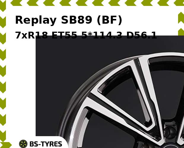 

Колесный диск Replay, SB89 (BF) 7.0xR18 ET55 5*114.3 D56.1