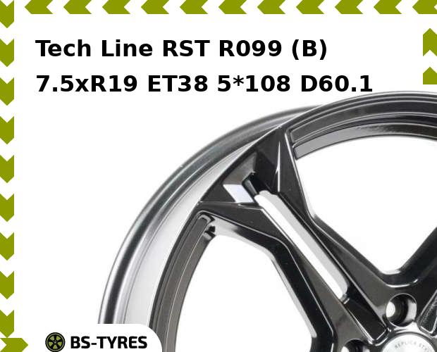 

Колесный диск Tech Line, Tech-line RST R099 (B) 7.5xR19 ET38 5*108 D60.1