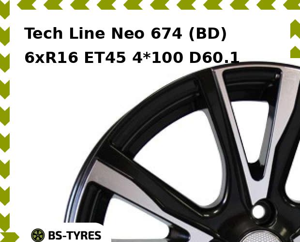 

Колесный диск Tech Line, Tech-line Neo 674 (BD) 6.0xR16 ET45 4*100 D60.1