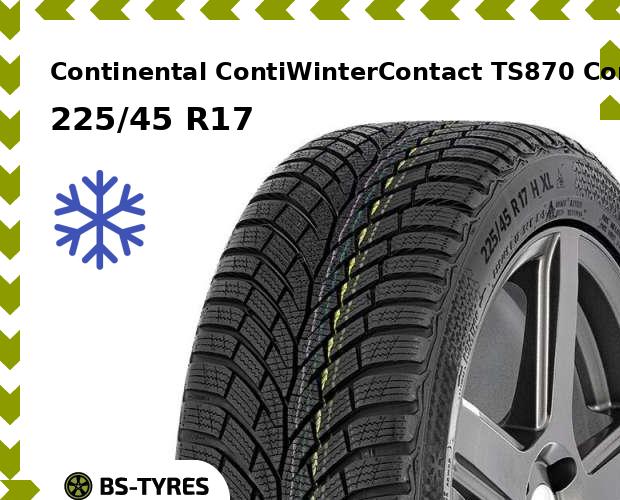 

Зимние шины Continental, ContiWinterContact TS870 ContiSeal 225/45 R17 91H