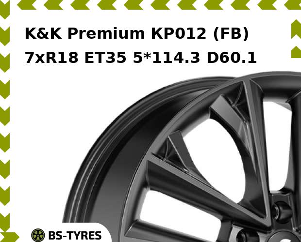 

Колесный диск K&K, Premium КР012 (FB) 7.0xR18 ET35 5*114.3 D60.1