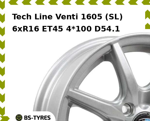 

Колесный диск Tech Line, Tech-line Venti 1605 (SL) 6.0xR16 ET45 4*100 D54.1