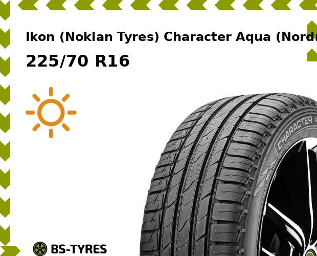 

Летние шины Ikon (Nokian Tyres), Character Aqua (Nordman S2) SUV 225/70 R16 103T