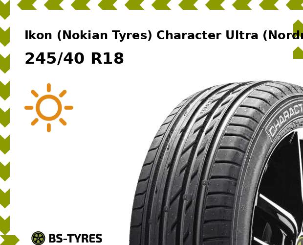 

Летние шины Ikon (Nokian Tyres), Character Ultra (Nordman SZ2) 245/40 R18 97W