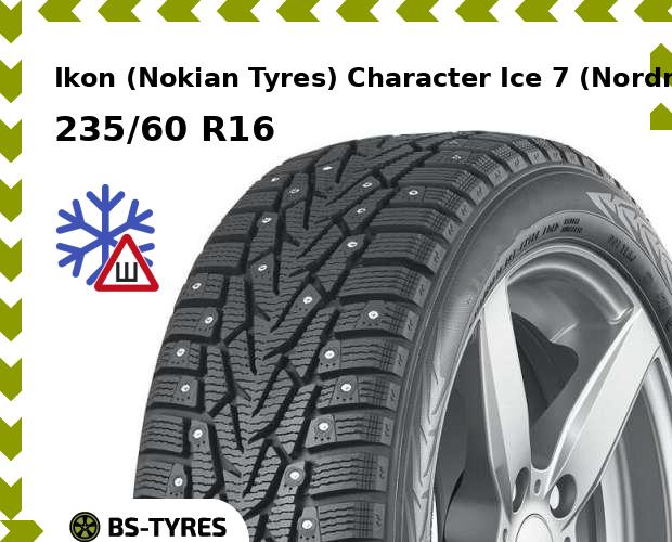 

Зимние шины Ikon (Nokian Tyres), Character Ice 7 (Nordman 7) SUV 235/60 R16 104T