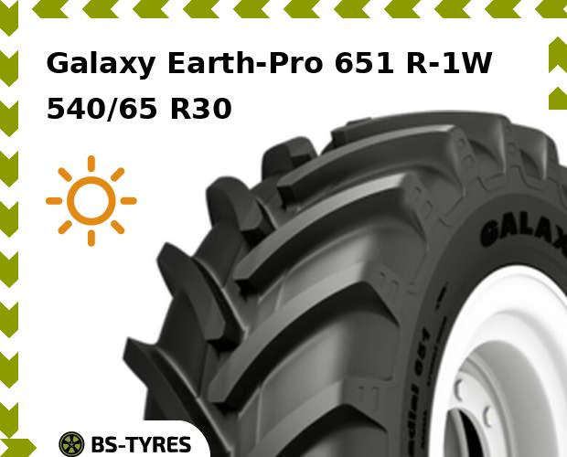 

Индустриальные шины Galaxy, Earth-Pro 651 R-1W 540/65 R30 150D