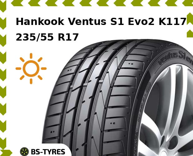 

Летние шины Hankook, Ventus S1 Evo2 K117 235/55 R17 103V
