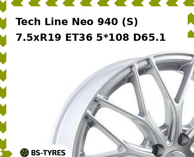

Колесный диск Tech Line, Tech-line Neo 940 (S) 7.5xR19 ET36 5*108 D65.1