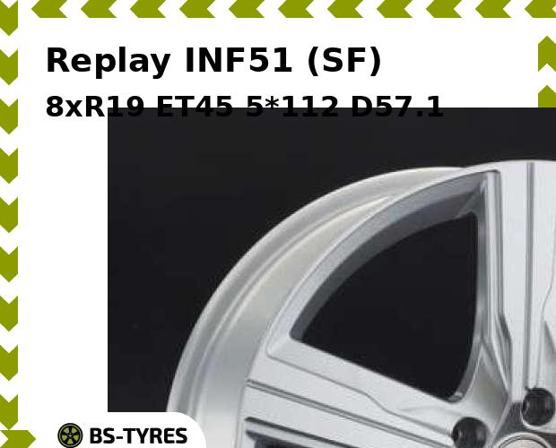 

Колесный диск Replay, INF51 (SF) 8.0xR19 ET45 5*112 D57.1