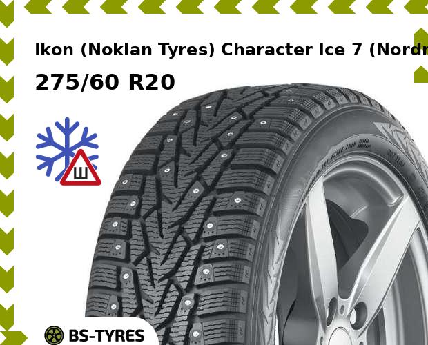 

Зимние шины Ikon (Nokian Tyres), Character Ice 7 (Nordman 7) SUV 275/60 R20 115T