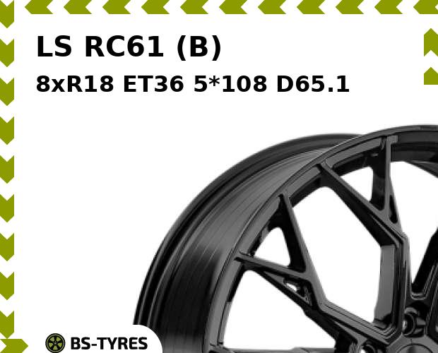 

Колесный диск LS, RC61 (B) 8.0xR18 ET36 5*108 D65.1