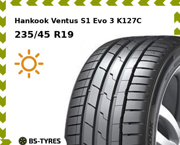 

Летние шины Hankook, Ventus S1 Evo 3 K127C RunFlat 235/45 R19 95V