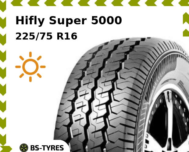

Летние шины Hifly, Super 5000 225/75 R16C 121/120R