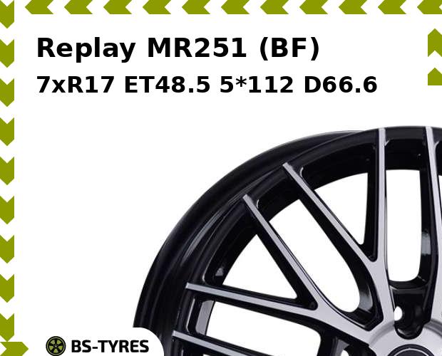

Колесный диск Replay, MR251 (BF) 7.0xR17 ET48.5 5*112 D66.6