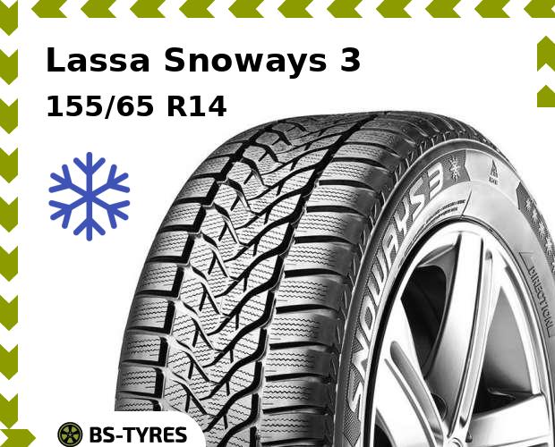 

Зимние шины Lassa, Snoways 3 155/65 R14 75T