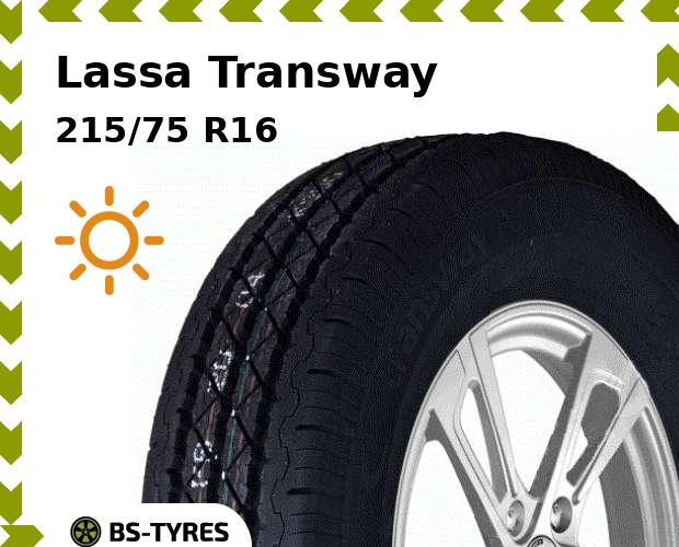 

Летние шины Lassa, Transway 215/75 R16C 116/114Q