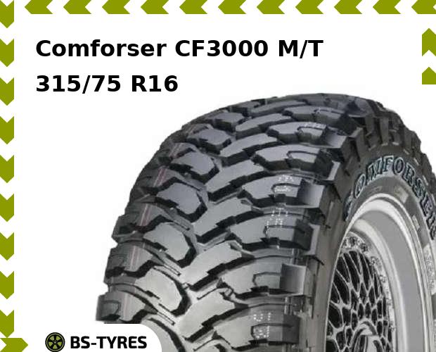 

Летние шины Comforser, CF3000 M/T 315/75 R16C 121/118Q