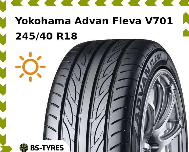

Летние шины Yokohama, Advan Fleva V701 245/40 R18 97W