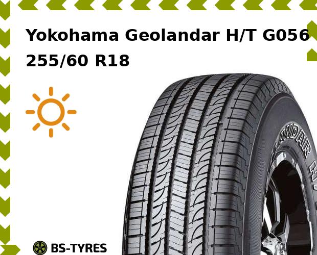 

Летние шины Yokohama, Geolandar H/T G056 255/60 R18 112V