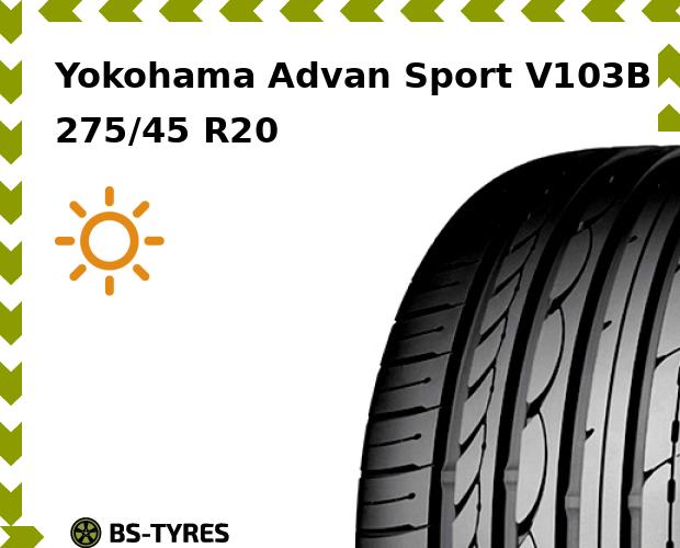 

Летние шины Yokohama, Advan Sport V103B 275/45 R20 110Y