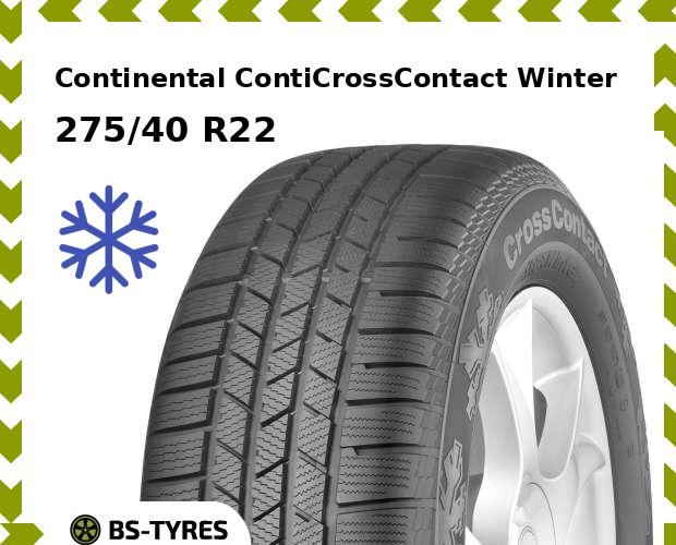 

Зимние шины Continental, ContiCrossContact Winter 275/40 R22 108V