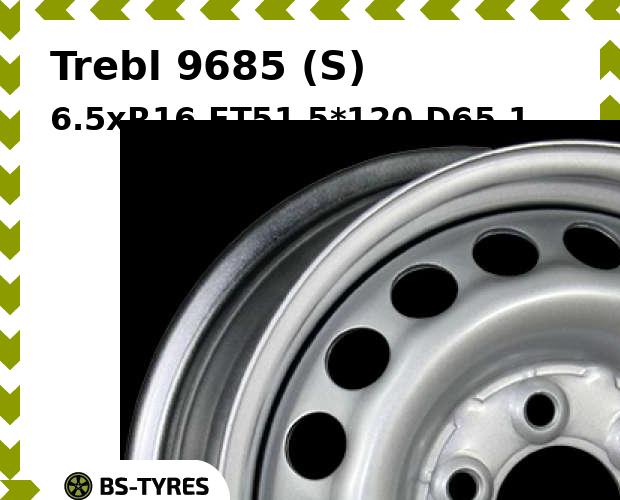 

Колесный диск Trebl, 9685 (S) 6.5xR16 ET51 5*120 D65.1