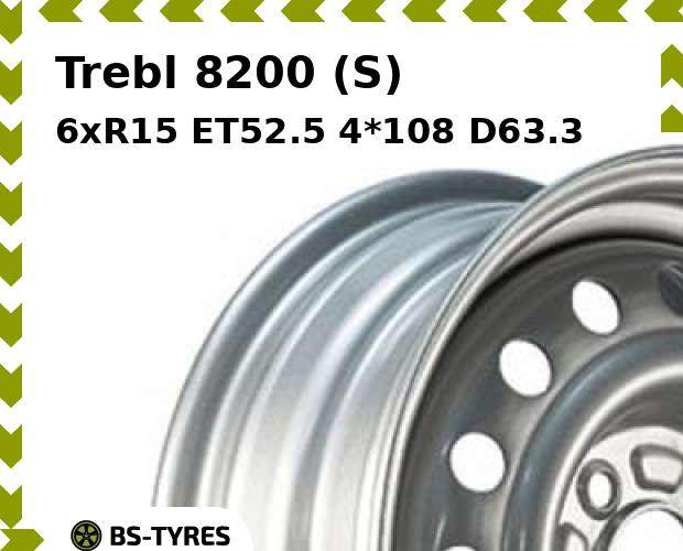 

Колесный диск Trebl, 8200 (S) 6xR15 ET52.5 4*108 D63.3