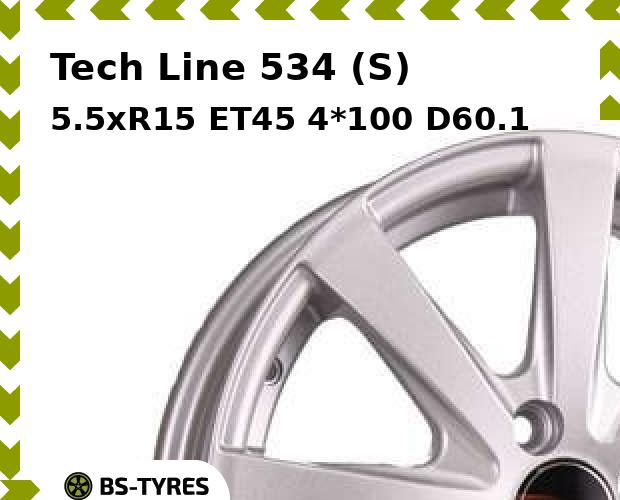 

Колесный диск Tech Line, Tech-line 534 (S) 5.5xR15 ET45 4*100 D60.1