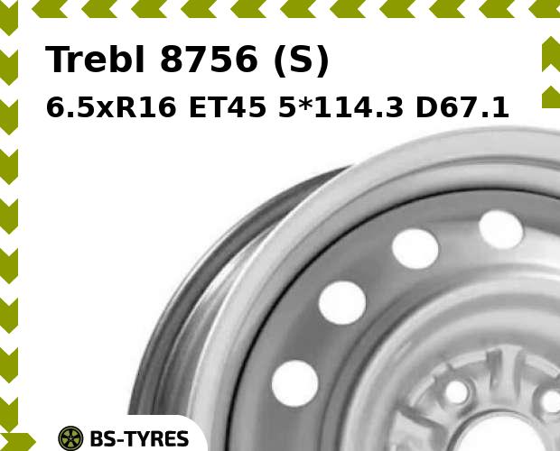 

Колесный диск Trebl, 8756 (S) 6.5xR16 ET45 5*114.3 D67.1