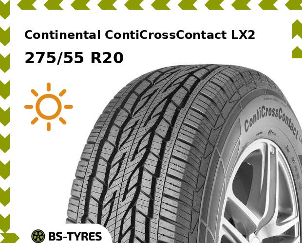 

Летние шины Continental, ContiCrossContact LX2 275/55 R20 111S