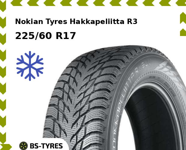 

Зимние шины Nokian Tyres, Hakkapeliitta R3 SUV 225/60 R17 103R