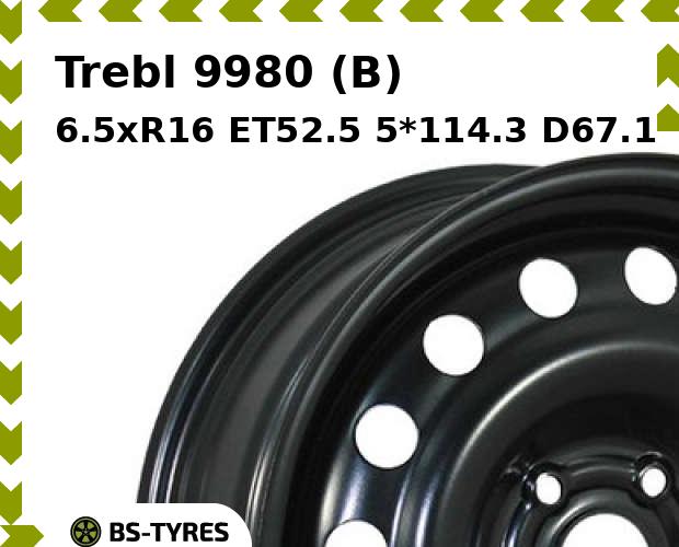 

Колесный диск Trebl, 9980 (B) 6.5xR16 ET52.5 5*114.3 D67.1