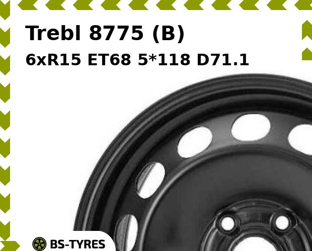 

Колесный диск Trebl, 8775 (B) 6xR15 ET68 5*118 D71.1