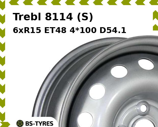 

Колесный диск Trebl, 8114 (S) 6xR15 ET48 4*100 D54.1