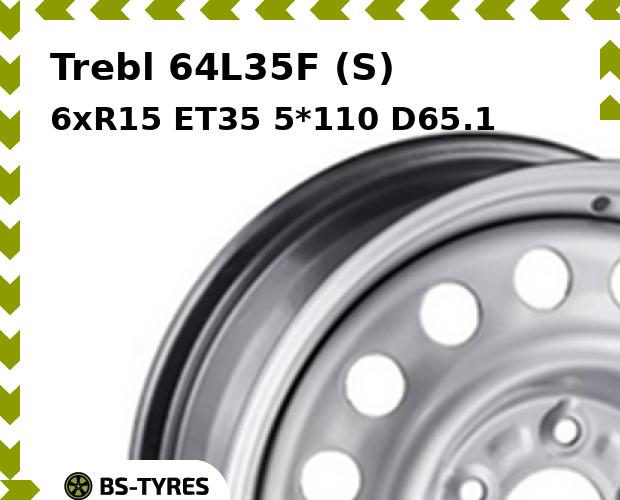

Колесный диск Trebl, 64L35F (S) 6xR15 ET35 5*110 D65.1