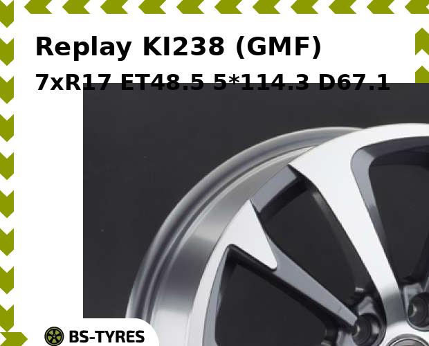 

Колесный диск Replay, KI238 (GMF) 7xR17 ET48.5 5*114.3 D67.1