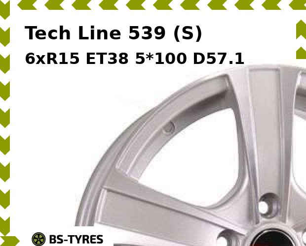 

Колесный диск Tech Line, Tech-line 539 (S) 6xR15 ET38 5*100 D57.1