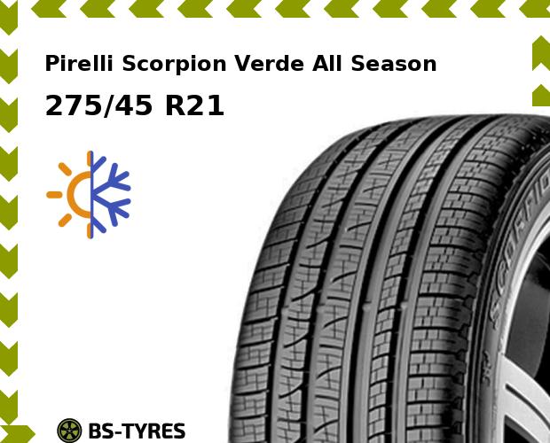 

Всесезонные шины Pirelli, Scorpion Verde All Season 275/45 R21 110Y