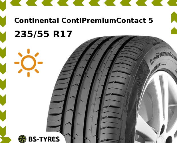 

Летние шины Continental, ContiPremiumContact 5 235/55 R17 99V