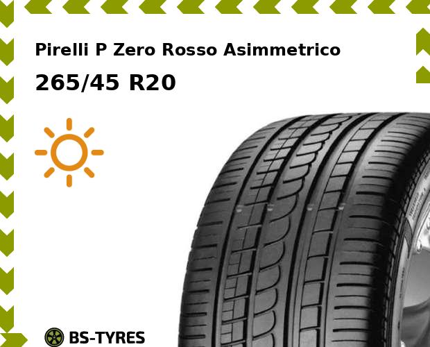 

Летние шины Pirelli, P Zero Rosso Asimmetrico MO 265/45 R20 104Y