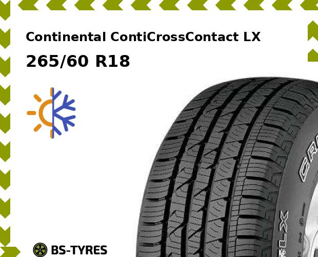 

Всесезонные шины Continental, ContiCrossContact LX 265/60 R18 110T