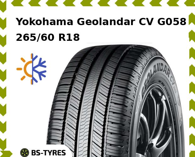 

Всесезонные шины Yokohama, Geolandar CV G058 265/60 R18 100V