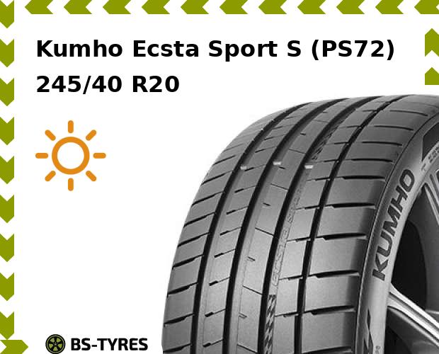 

Летние шины Kumho, Ecsta Sport S (PS72) 245/40 R20 99Y