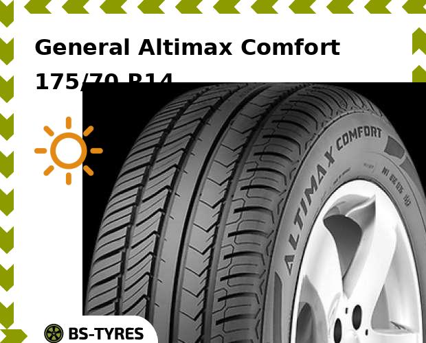 

Летние шины General, Altimax Comfort 175/70 R14 84T